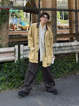 「Clarks Originals（クラークスオリジナルズ）の＜CLARKS＞ワラビー ゴアテックス シューズ（モカシン/デッキシューズ）」を使った、junさん（メンズ・171cm・20代）の秋コーディネート