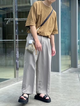 「Hint&Wit（ヒントアンドウィット）のアイテム」を使った、junさん（メンズ・171cm）の夏コーディネート