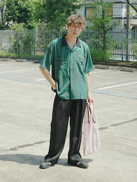「ADAMASTE（アダマスト）のアイテム（パンツ）」を使った、junさん（メンズ・171cm）の夏コーディネート