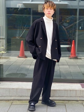 「LILL（リル）のアイテム（テーラードジャケット）」を使った、junさん（メンズ・171cm）の夏コーディネート