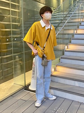 「Hint&Wit（ヒントアンドウィット）のアイテム」を使った、junさん（メンズ・171cm）の夏コーディネート