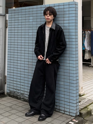 「EPNK(イーピーエヌケー)のAssorted border long sleeve tee / アソートボーダーロングスリーブtee(Tシャツ/カットソー)」を使った、junさん(メンズ・170cm)の秋コーディネート