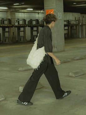 「ADAMASTE（アダマスト）のアイテム（パンツ）」を使った、junさん（メンズ・171cm）の春コーディネート