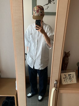 「アイテム（キャップ）」を使った、ウッディさん（メンズ・184cm・20代）の秋コーディネート