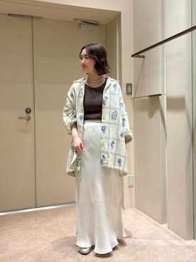 「ROSE BUD（ローズバッド）のアイテム（アクセサリー）」を使った、MOMOKAさん（レディース・154cm）の春コーディネート