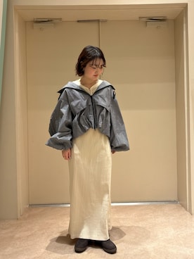 「ROSE BUD（ローズバッド）のアイテム（ブルゾン）」を使った、MOMOKAさん（レディース・154cm）の春コーディネート