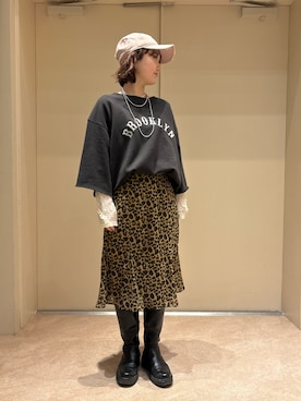 「ROSE BUD（ローズバッド）のアイテム（トップス）」を使った、MOMOKAさん（レディース・154cm）の春コーディネート