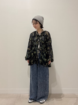 「ROSE BUD（ローズバッド）のアイテム（パンツ）」を使った、MOMOKAさん（レディース・154cm）の春コーディネート