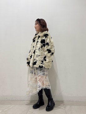 「STILMODA（スティルモーダ）のアイテム」を使った、MOMOKAさん（レディース・154cm）の冬コーディネート
