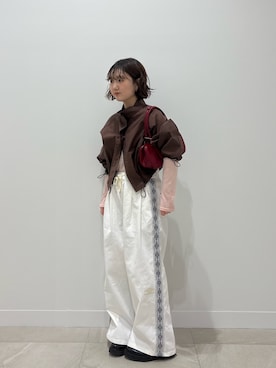 「UMBRO（アンブロ）のアイテム」を使った、MOMOKAさん（レディース・154cm）の春コーディネート