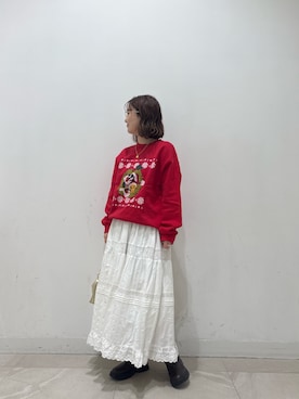 「STILMODA（スティルモーダ）のアイテム」を使った、MOMOKAさん（レディース・154cm）の冬コーディネート