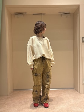 「ROSE BUD（ローズバッド）のアイテム（パンツ）」を使った、MOMOKAさん（レディース・154cm）の春コーディネート