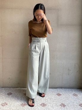 「EUCLAID（エウクレイド）のアイテム（パンツ）」を使った、88kmrkyさん（レディース・160cm）の夏コーディネート