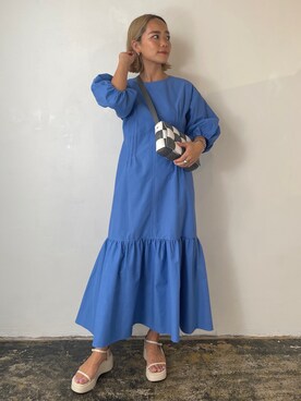 「EUCLAID（エウクレイド）のアイテム（ワンピース/ドレス）」を使った、88kmrkyさん（レディース・160cm）の春コーディネート