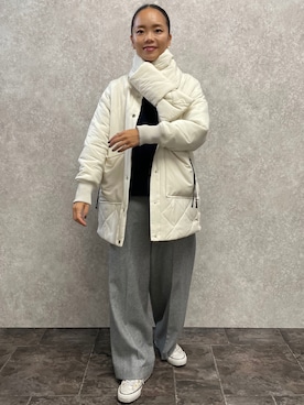 「EUCLAID（エウクレイド）のアイテム（Tシャツ/カットソー）」を使った、88kmrkyさん（レディース・160cm）の冬コーディネート