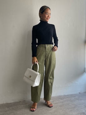 「EUCLAID（エウクレイド）のアイテム（パンツ）」を使った、88kmrkyさん（レディース・160cm）の春コーディネート