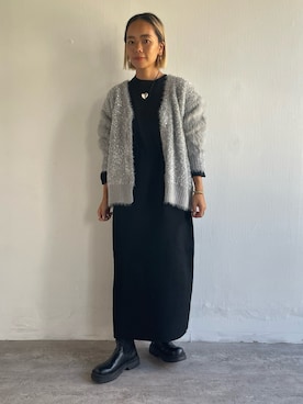 「EUCLAID（エウクレイド）のアイテム（ワンピース/ドレス）」を使った、88kmrkyさん（レディース・160cm）の冬コーディネート