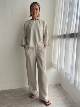 「EUCLAID（エウクレイド）のアイテム（パンツ）」を使った、88kmrkyさん（レディース・160cm）の冬コーディネート