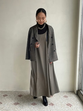 「EUCLAID（エウクレイド）のアイテム（ワンピース）」を使った、88kmrkyさん（レディース・160cm）の秋コーディネート