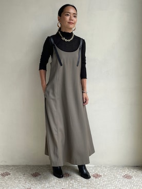 「EUCLAID（エウクレイド）のアイテム（ワンピース）」を使った、88kmrkyさん（レディース・160cm）の秋コーディネート