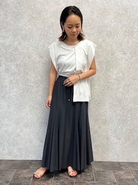 「EUCLAID（エウクレイド）のアイテム」を使った、88kmrkyさん（レディース・160cm）の夏コーディネート