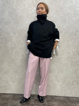 「EUCLAID（エウクレイド）のアイテム（ニット/セーター）」を使った、88kmrkyさん（レディース・160cm）の冬コーディネート