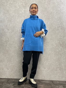 「EUCLAID（エウクレイド）のアイテム（ニット/セーター）」を使った、88kmrkyさん（レディース・160cm）の冬コーディネート