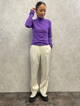 「EUCLAID（エウクレイド）のアイテム（ニット/セーター）」を使った、88kmrkyさん（レディース・160cm）の冬コーディネート