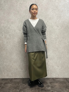 「EUCLAID（エウクレイド）のアイテム（Tシャツ/カットソー）」を使った、88kmrkyさん（レディース・160cm）の冬コーディネート
