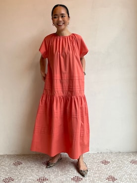 「EUCLAID（エウクレイド）のアイテム（ワンピース/ドレス）」を使った、88kmrkyさん（レディース・160cm）の春コーディネート