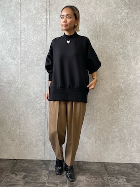 「EUCLAID（エウクレイド）のアイテム（パンツ）」を使った、88kmrkyさん（レディース・160cm）の冬コーディネート