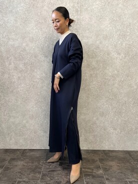 「EUCLAID（エウクレイド）のアイテム（ワンピース）」を使った、88kmrkyさん（レディース・160cm）の秋コーディネート