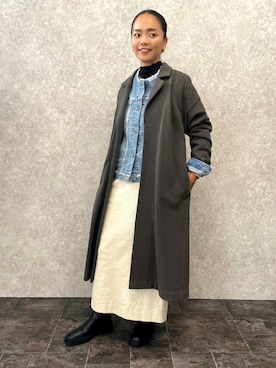 「秋トレンド2021」｜「アイテム（デニムジャケット）」を使った、88kmrkyさん（レディース・160cm）の秋コーディネート