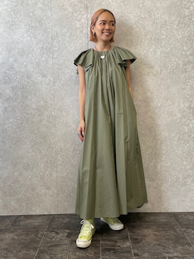 「EUCLAID（エウクレイド）のアイテム（ワンピース/ドレス）」を使った、88kmrkyさん（レディース・160cm）の夏コーディネート