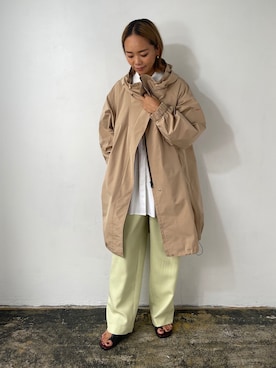 「EUCLAID（エウクレイド）のアイテム（その他アウター）」を使った、88kmrkyさん（レディース・160cm）の春コーディネート