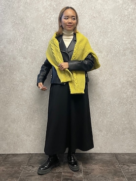 「EUCLAID（エウクレイド）のアイテム（テーラードジャケット）」を使った、88kmrkyさん（レディース・160cm）の冬コーディネート