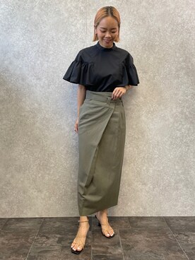「EUCLAID（エウクレイド）のアイテム（スカート）」を使った、88kmrkyさん（レディース・160cm）の春コーディネート