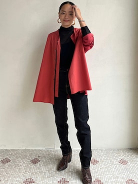 「EUCLAID（エウクレイド）のアイテム」を使った、88kmrkyさん（レディース・160cm）の秋コーディネート
