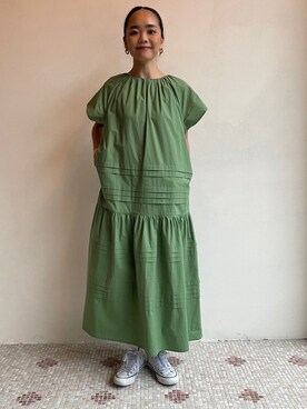 「EUCLAID（エウクレイド）のアイテム（ワンピース/ドレス）」を使った、88kmrkyさん（レディース・160cm）の春コーディネート