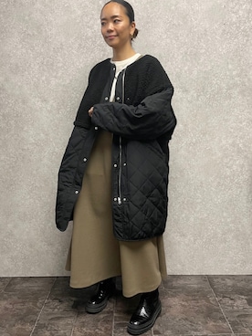 「EUCLAID（エウクレイド）のアイテム（その他アウター）」を使った、88kmrkyさん（レディース・160cm）の冬コーディネート