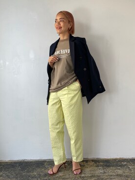 「EUCLAID（エウクレイド）のアイテム（ジャケット/アウター）」を使った、88kmrkyさん（レディース・160cm）の春コーディネート