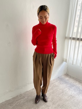 「EUCLAID（エウクレイド）のアイテム（パンツ）」を使った、88kmrkyさん（レディース・160cm）の秋コーディネート