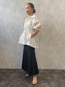 「EUCLAID（エウクレイド）のアイテム（テーラードジャケット）」を使った、88kmrkyさん（レディース・160cm）の春コーディネート