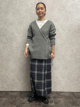 「EUCLAID（エウクレイド）のアイテム（Tシャツ/カットソー）」を使った、88kmrkyさん（レディース・160cm）の冬コーディネート