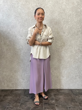 「EUCLAID（エウクレイド）のアイテム」を使った、88kmrkyさん（レディース・160cm）の春コーディネート