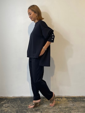 「EUCLAID（エウクレイド）のアイテム（パンツ）」を使った、88kmrkyさん（レディース・160cm）の春コーディネート