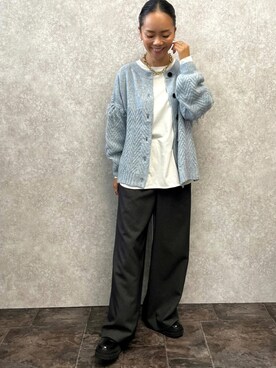 「EUCLAID（エウクレイド）のアイテム（Tシャツ/カットソー）」を使った、88kmrkyさん（レディース・160cm）の秋コーディネート