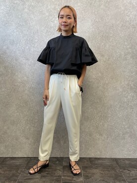 「EUCLAID（エウクレイド）のアイテム（パンツ）」を使った、88kmrkyさん（レディース・160cm）の夏コーディネート