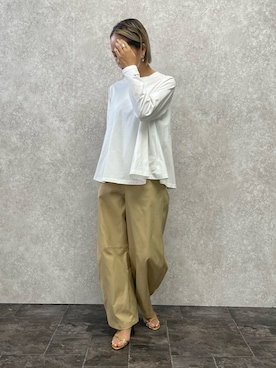 「EUCLAID（エウクレイド）のアイテム（パンツ）」を使った、88kmrkyさん（レディース・160cm）の冬コーディネート