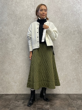 「EUCLAID（エウクレイド）のアイテム（ニット/セーター）」を使った、88kmrkyさん（レディース・160cm）の冬コーディネート
